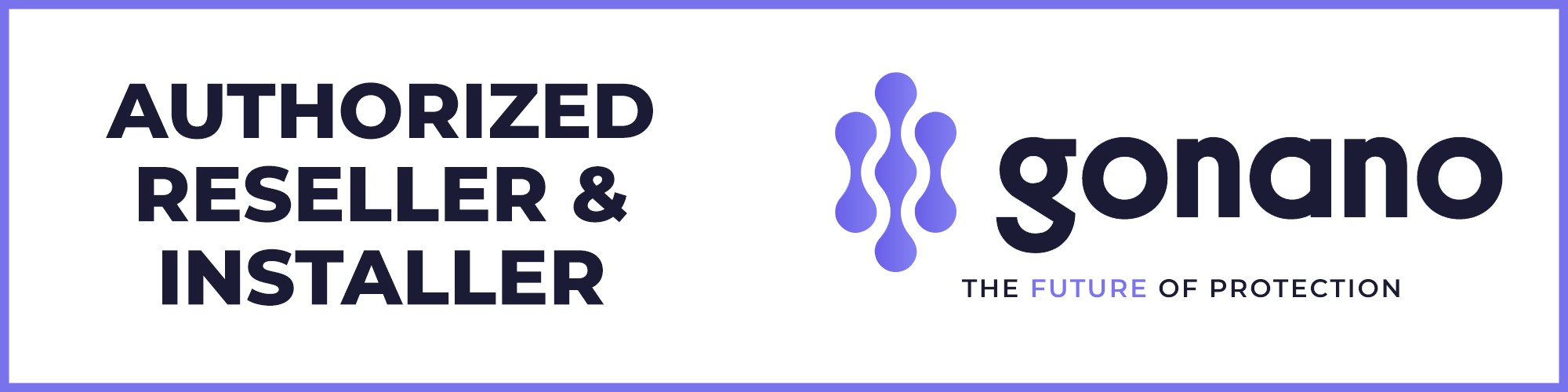 Gonano Authorized Reseller and Installer badge