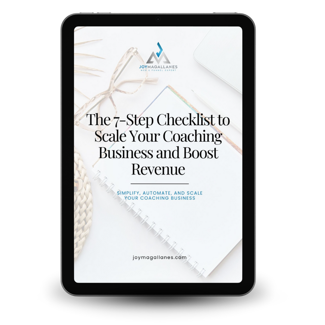 FREE 7-Step Checklist to Scale Your Coaching Business & Boost Revenue