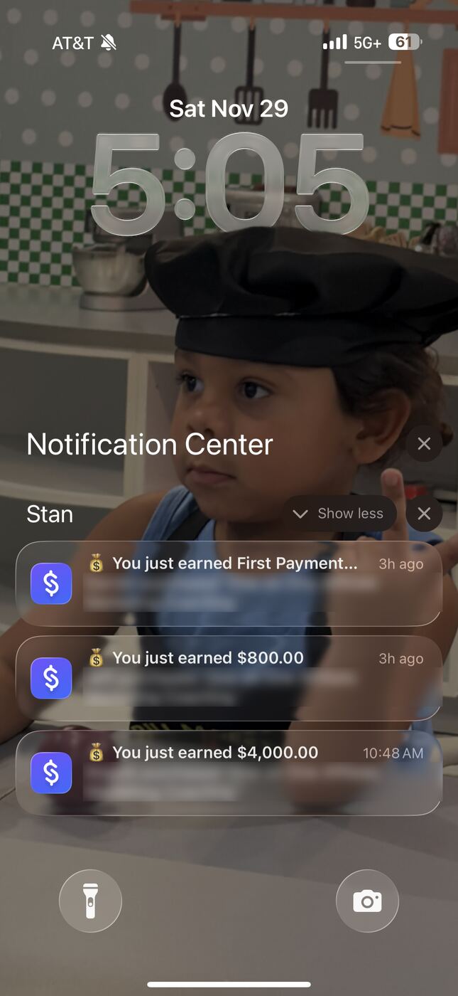 $800 + $4,000