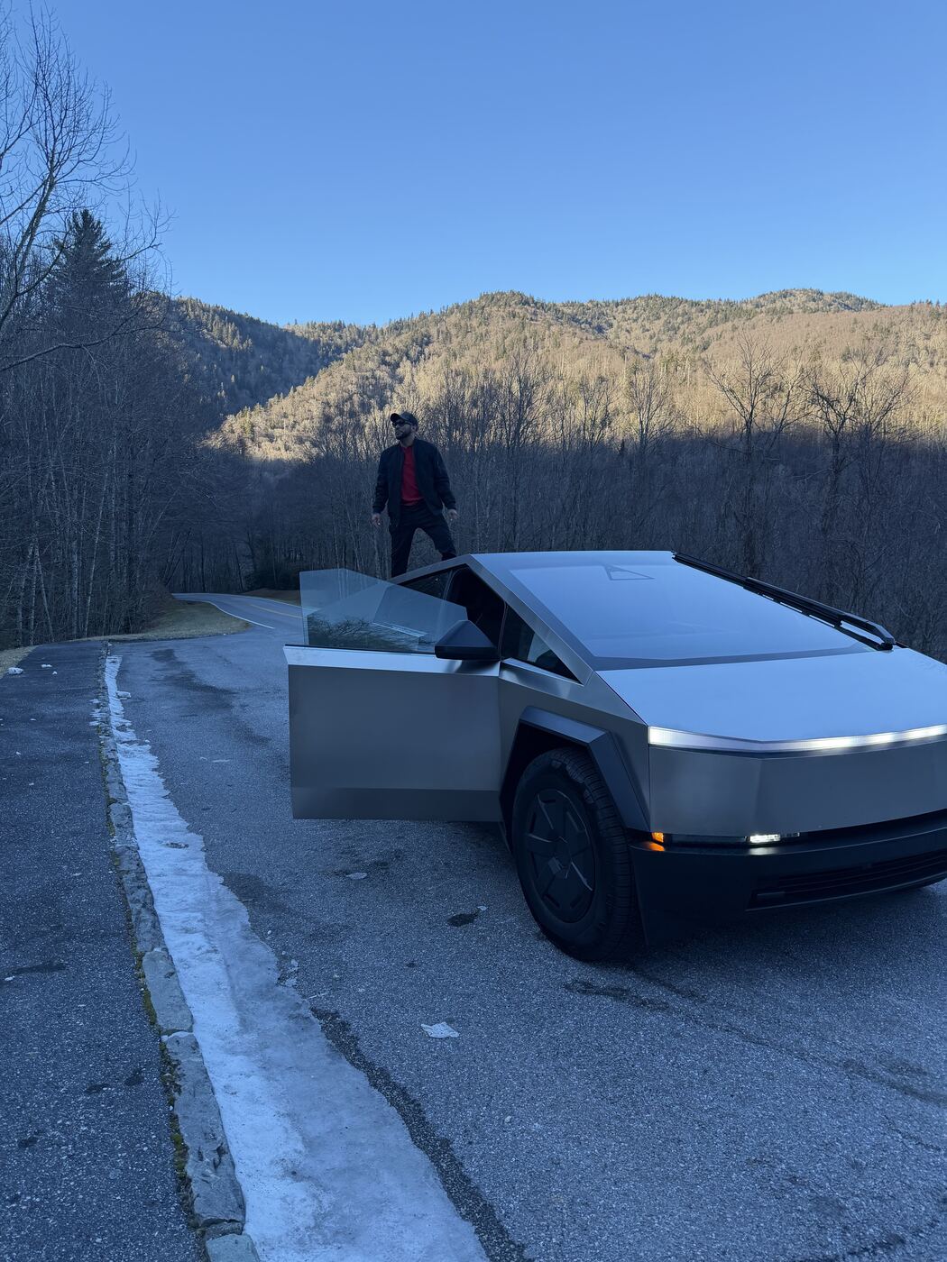Cybertruck in the mountains
