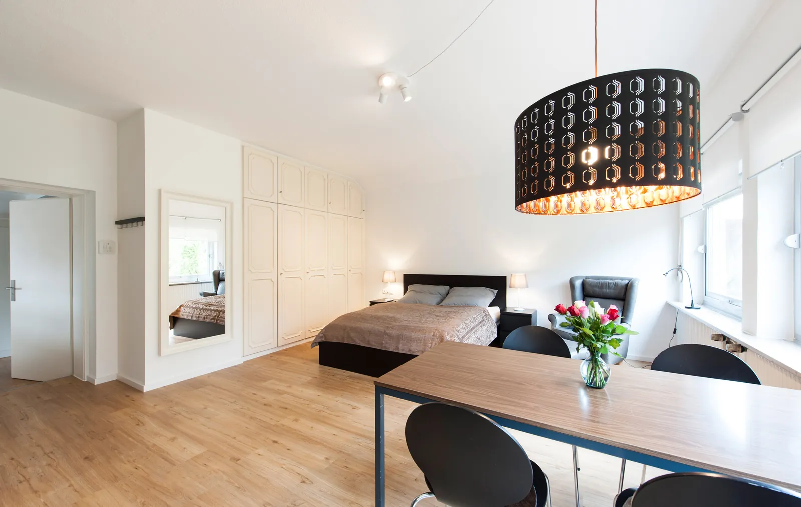 Wohn- und Schlafbereich des Studios Helsingborg
