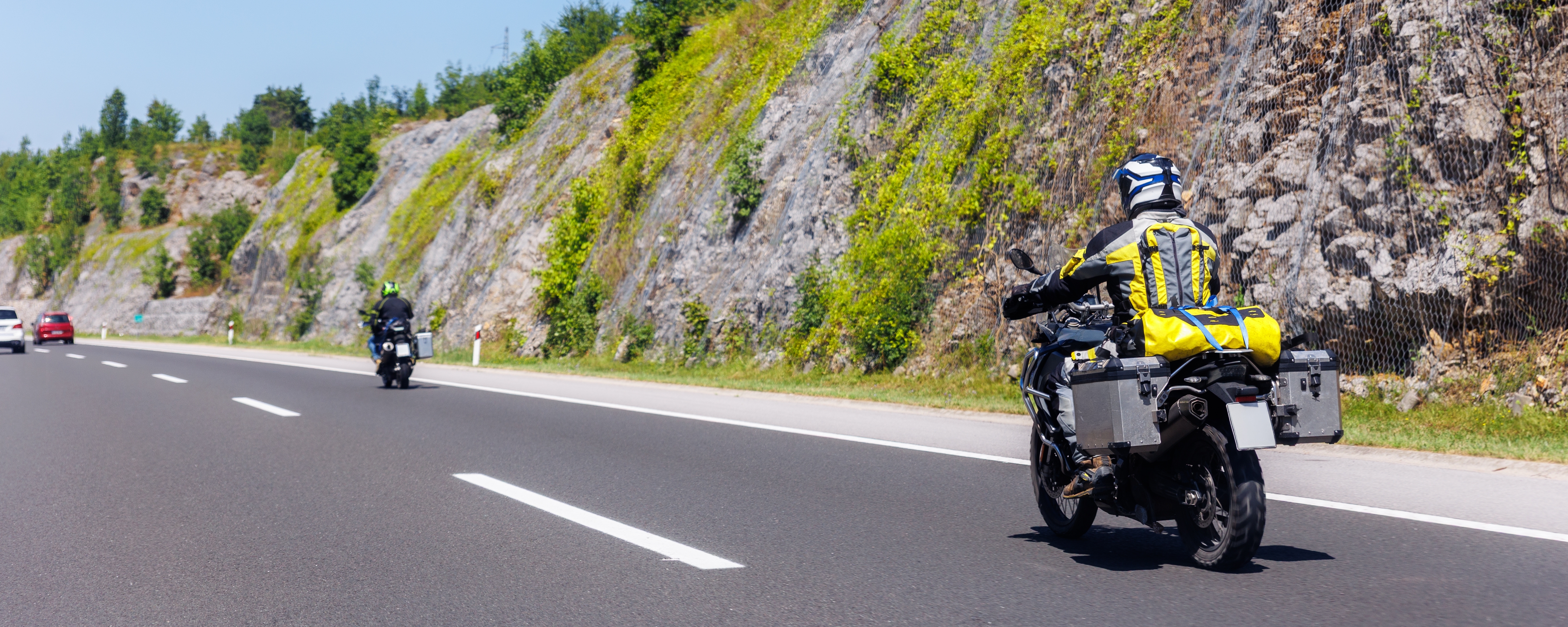 Motorcycle rider on the road