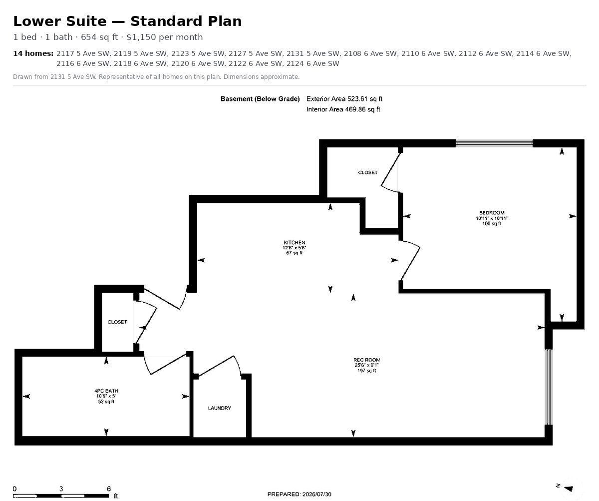 The Lower Suite standard plan floor plan