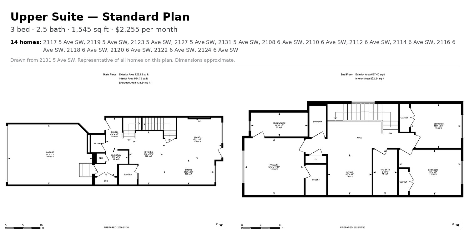 The Upper Home standard plan floor plan