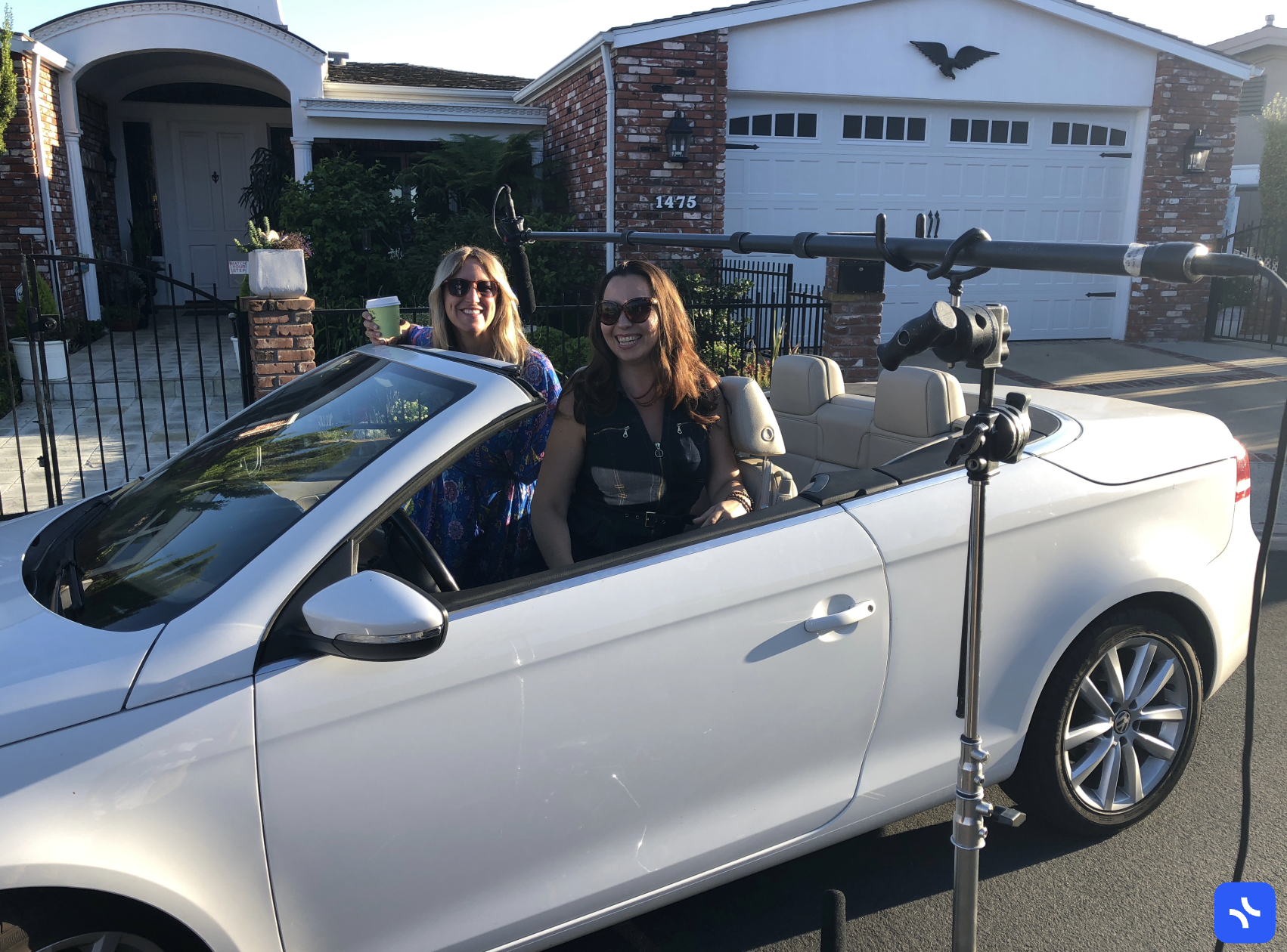 Kate West and Katrina Michelle filming the When Lightning Strikes documentary