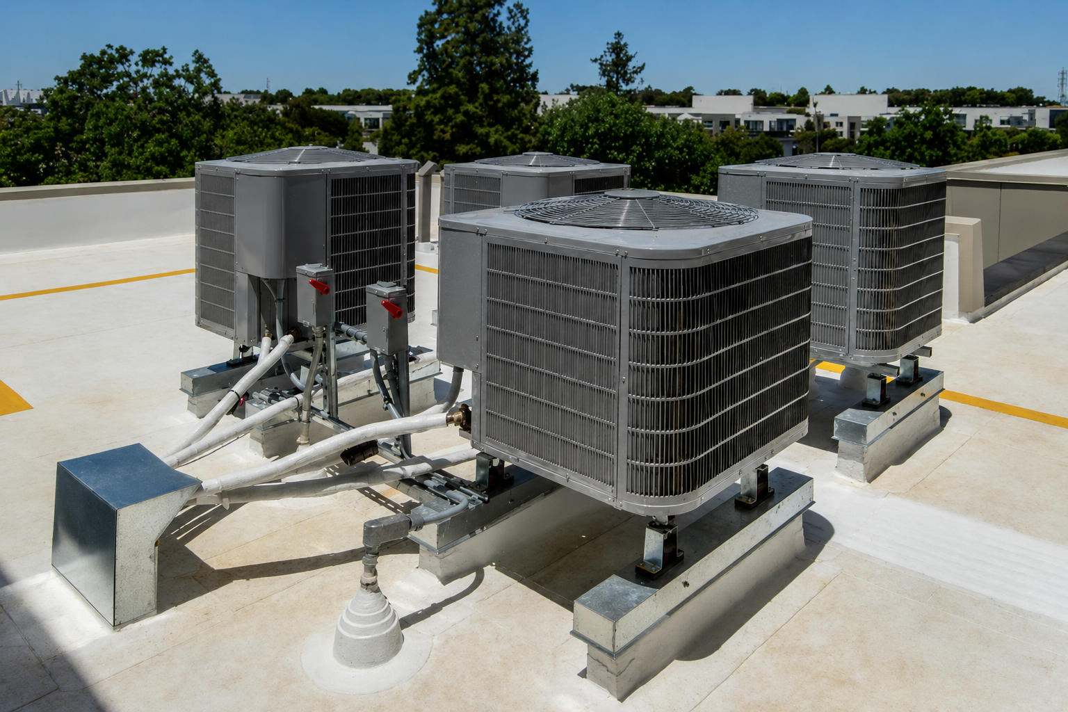 Commercial HVAC equipment serving an Upstate South Carolina property