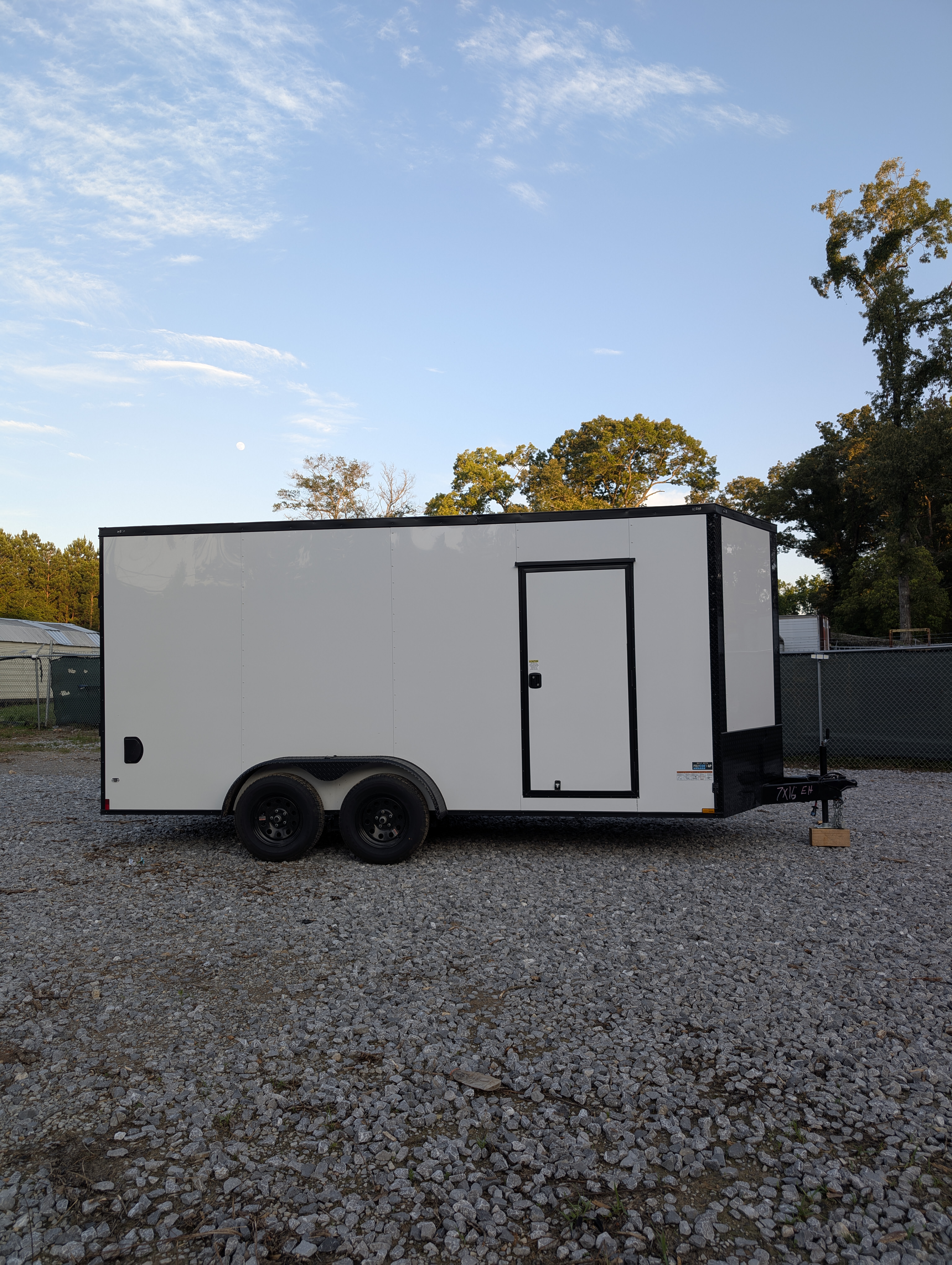 7x16 white enclosed trailer rental in Birmingham, AL