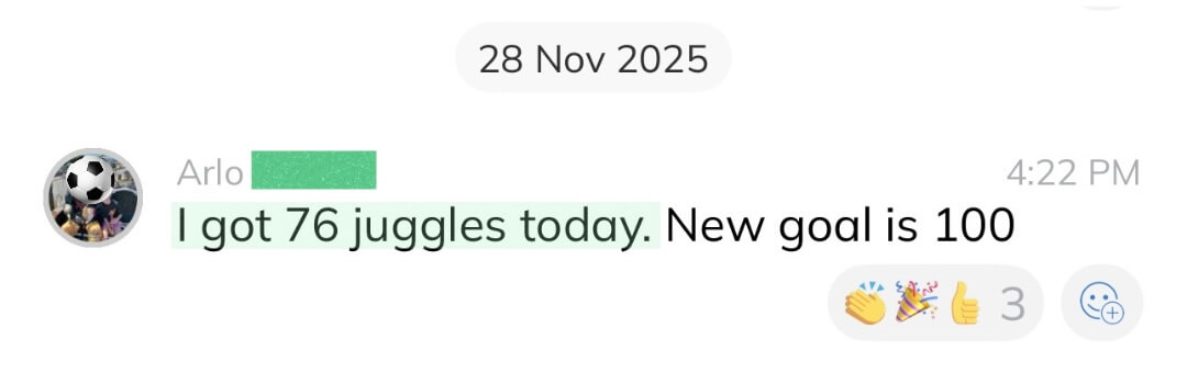 Player message about The Juggling Code