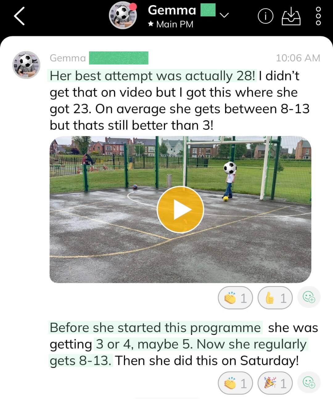 Parent testimonial
