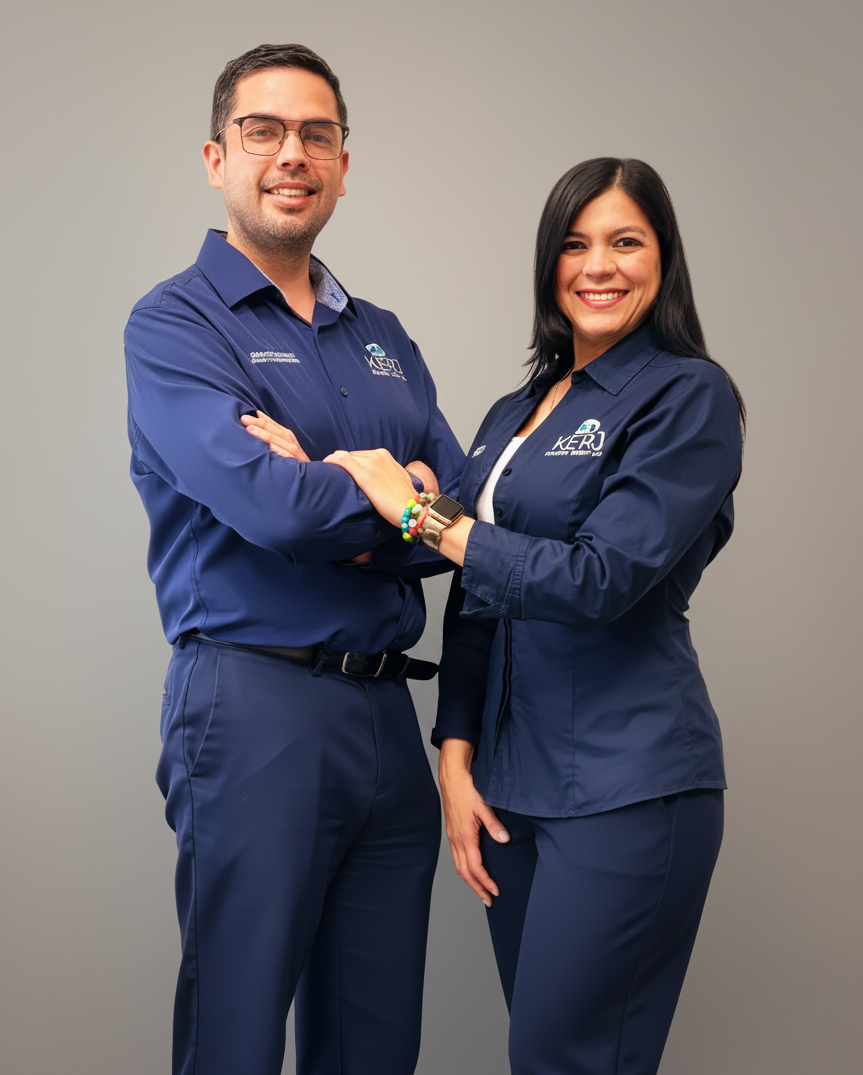Rómulo Zambrano y Kathleen Rondón