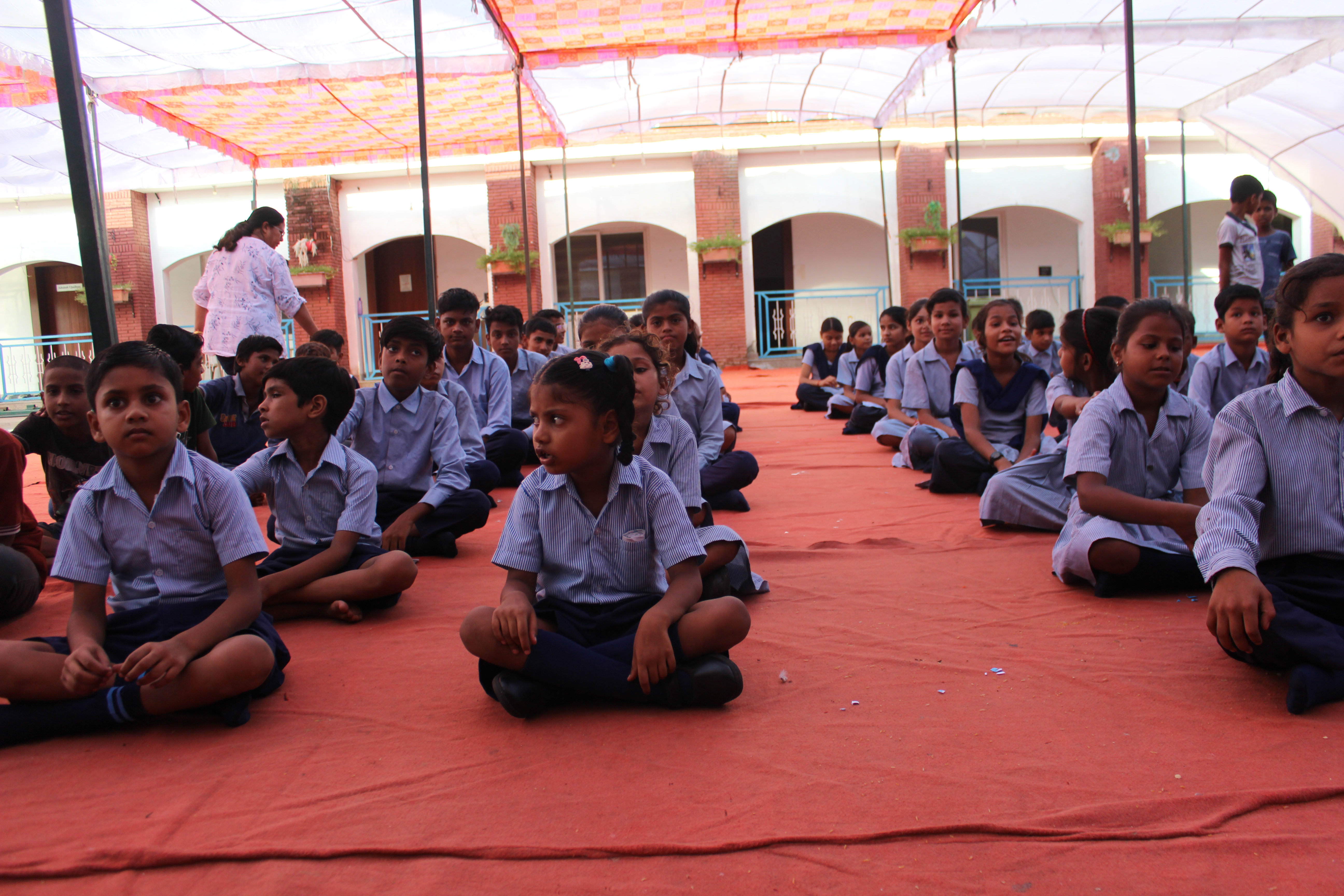 Youth practicing meditation