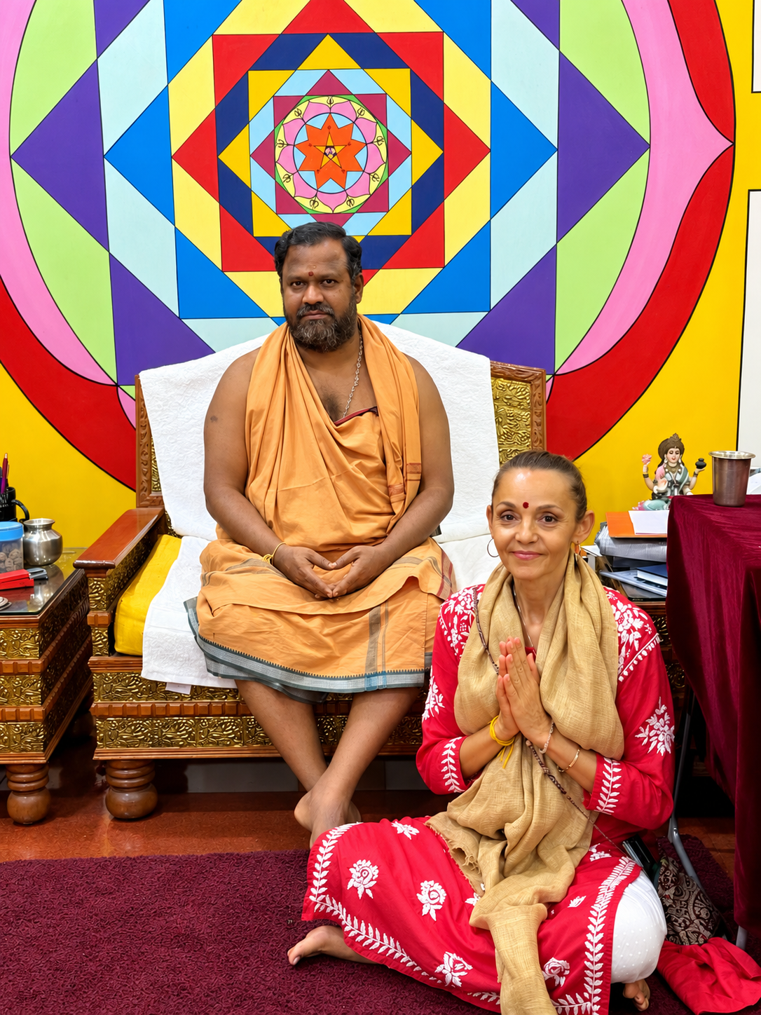 Moments from retreat in sacred India