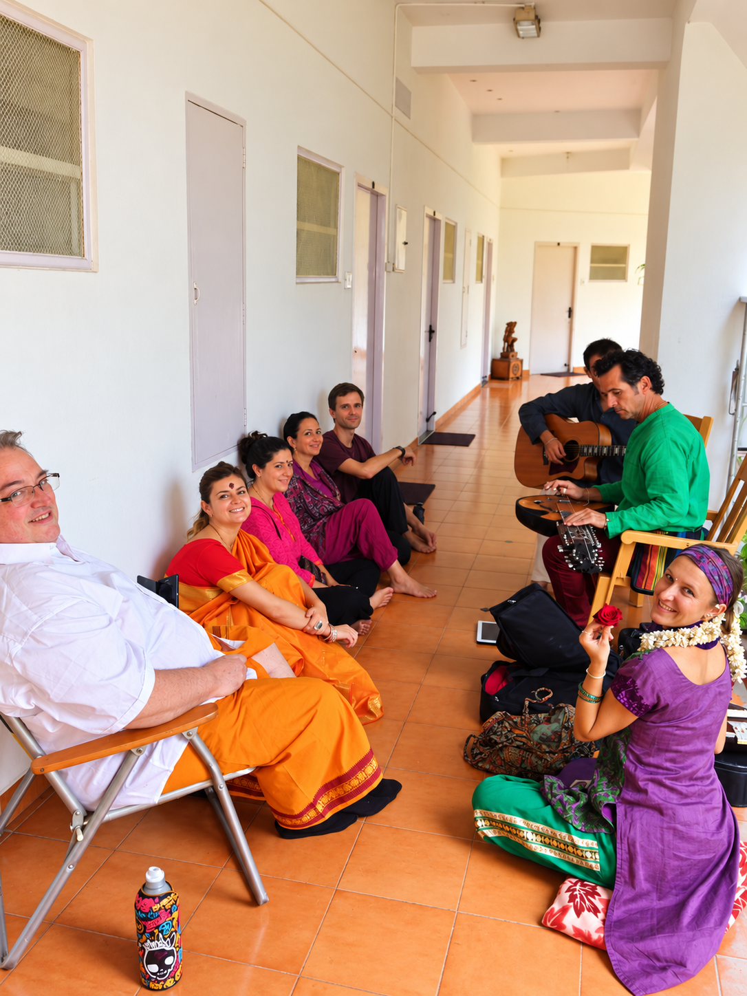 Moments from retreat in sacred India