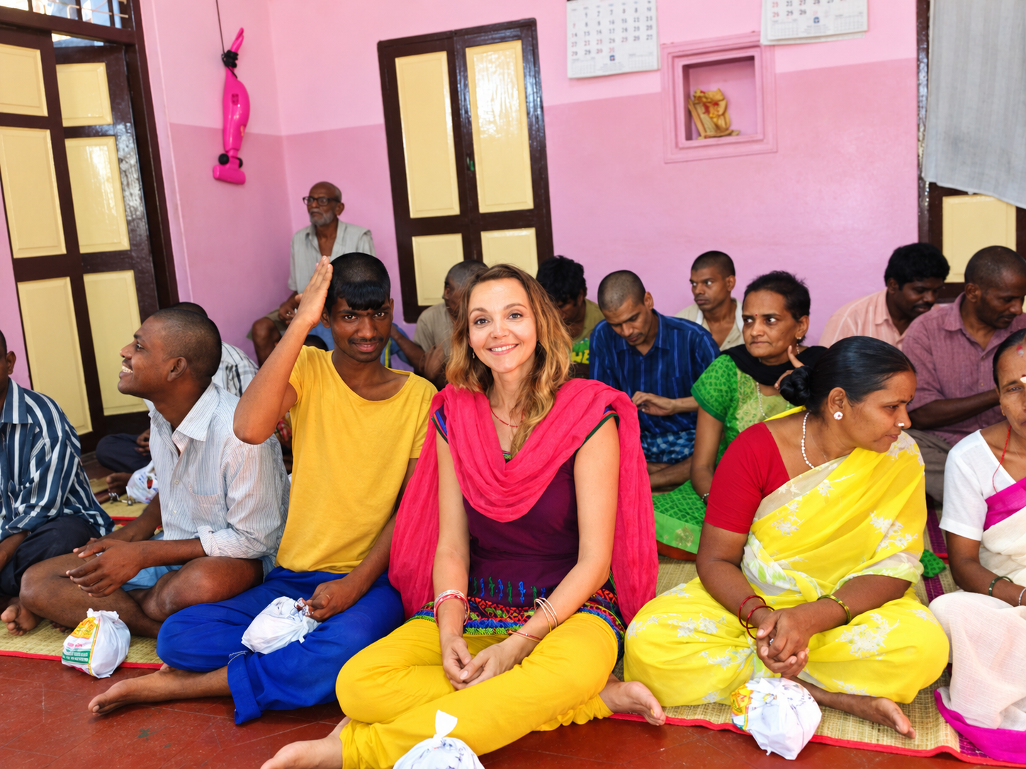 Moments from retreat in sacred India