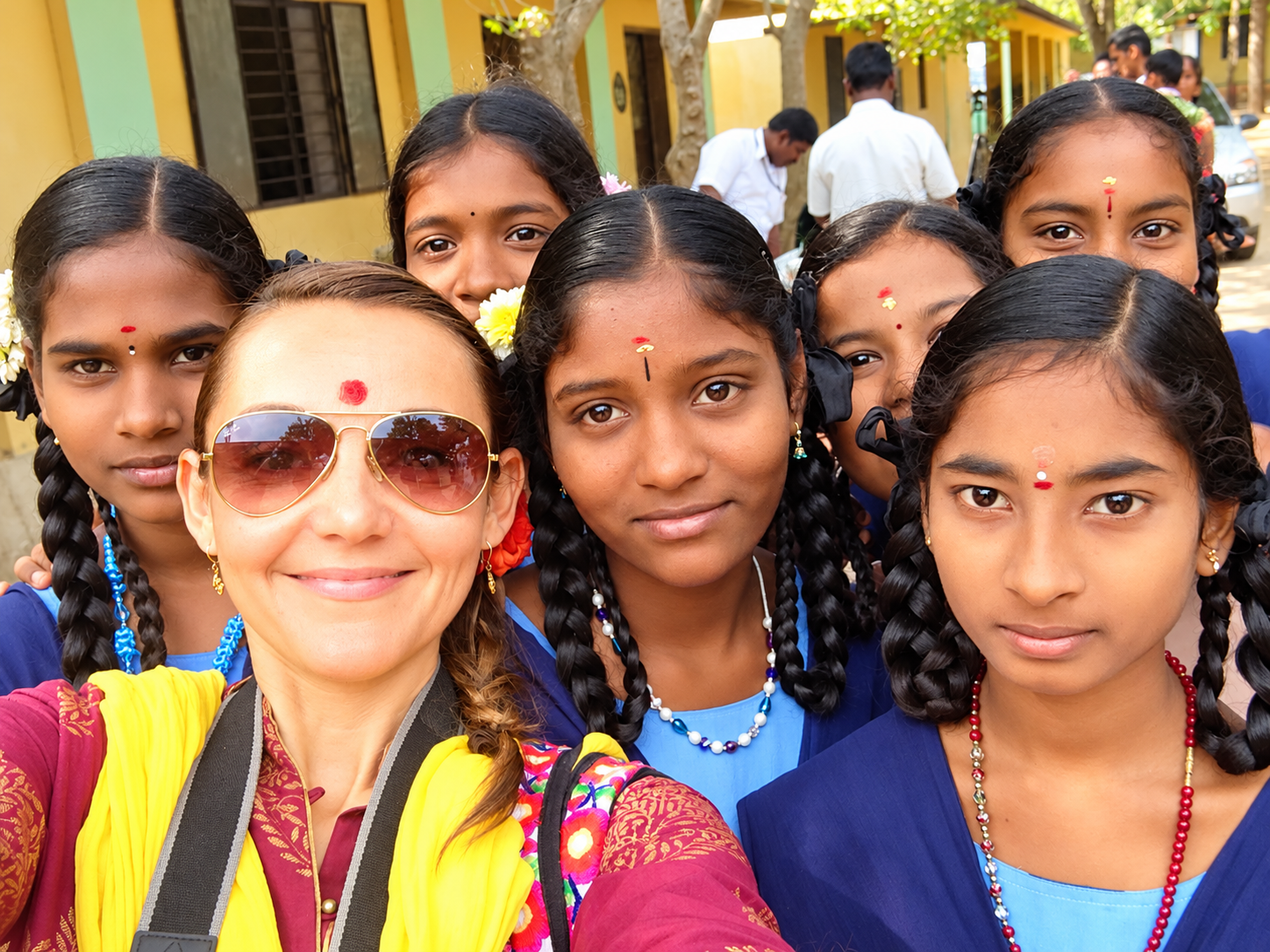 Moments from retreat in sacred India