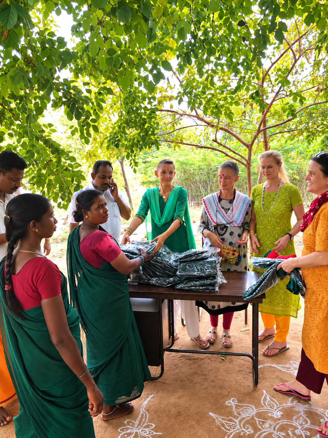 Moments from retreat in sacred India
