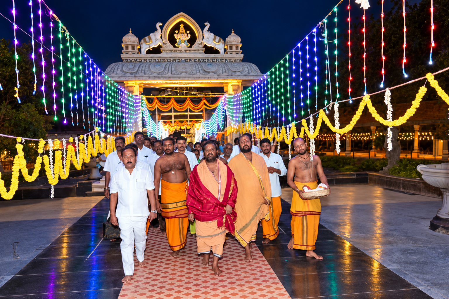 Moments from retreat in sacred India