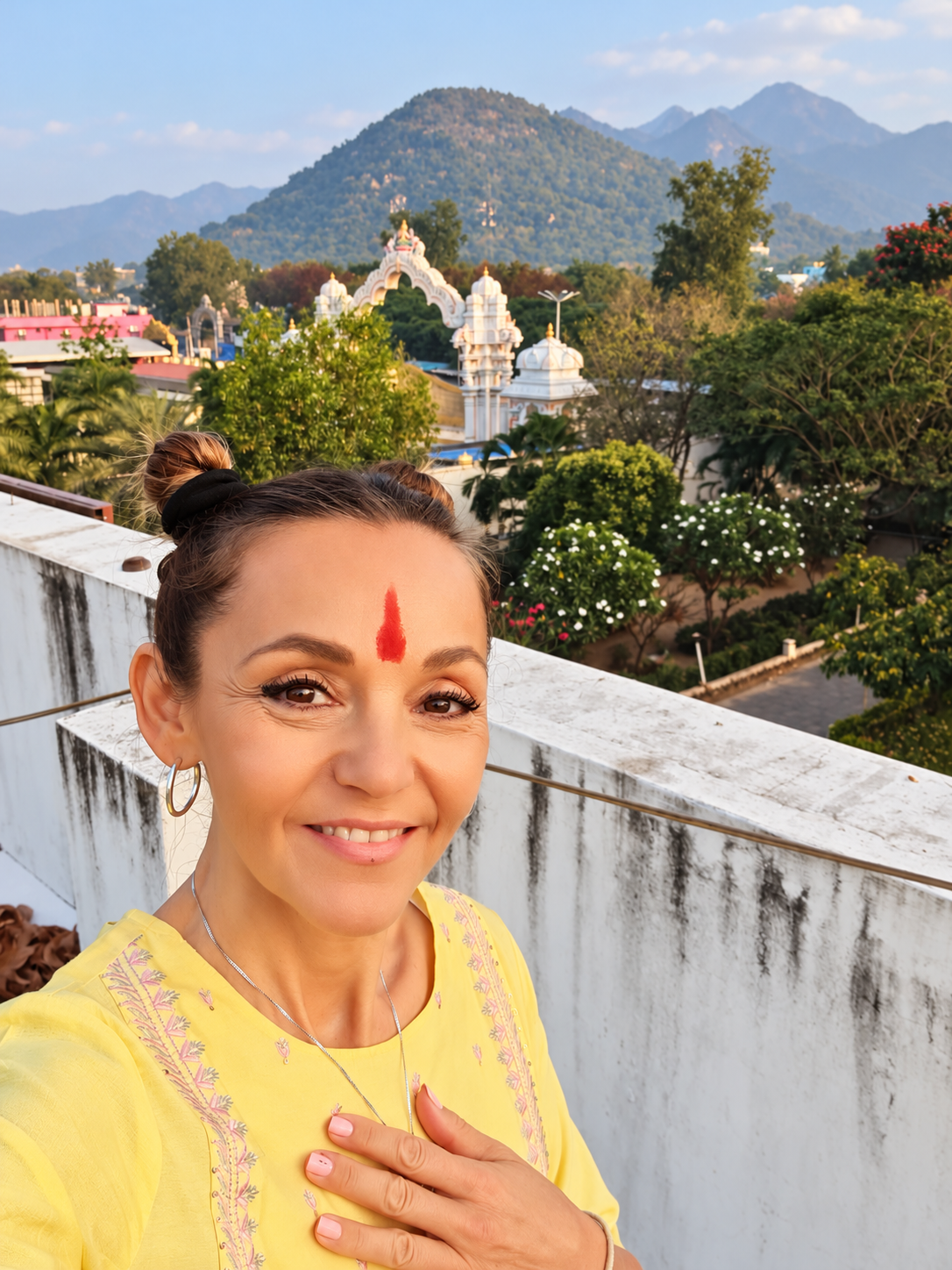 Moments from retreat in sacred India