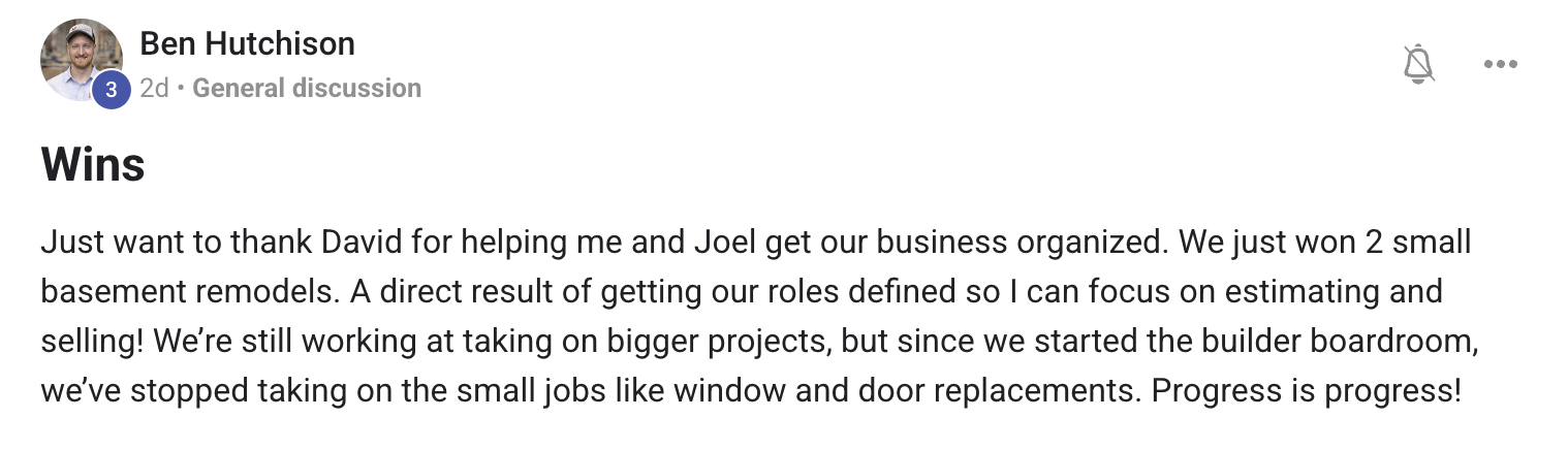Client message