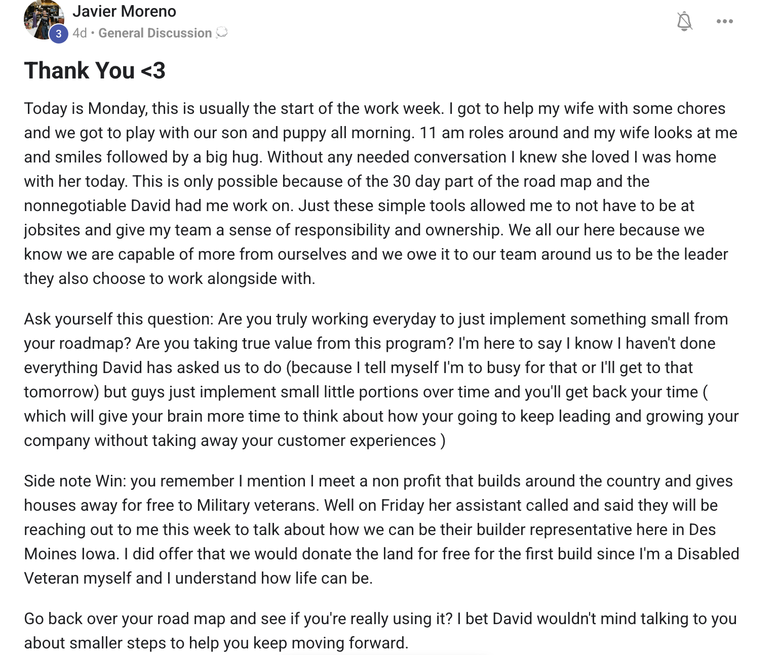 Client message