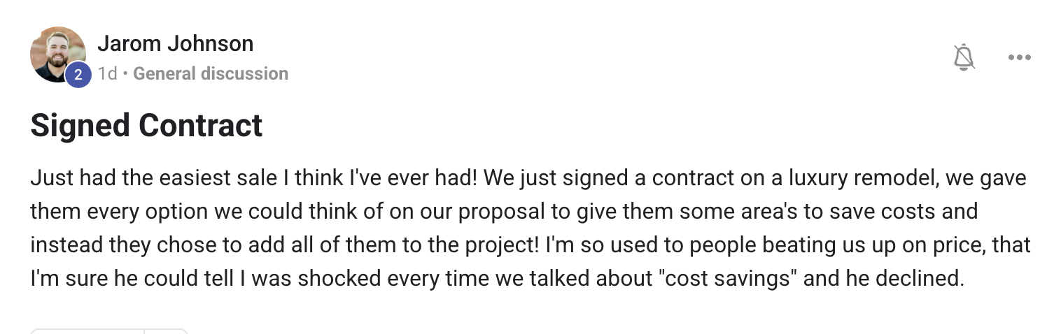 Client message