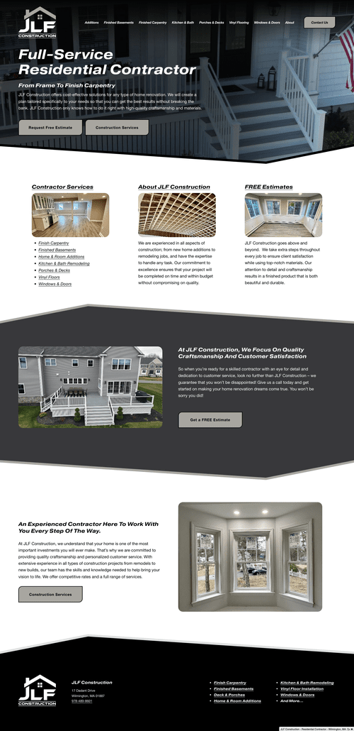 Website homepage screenshot