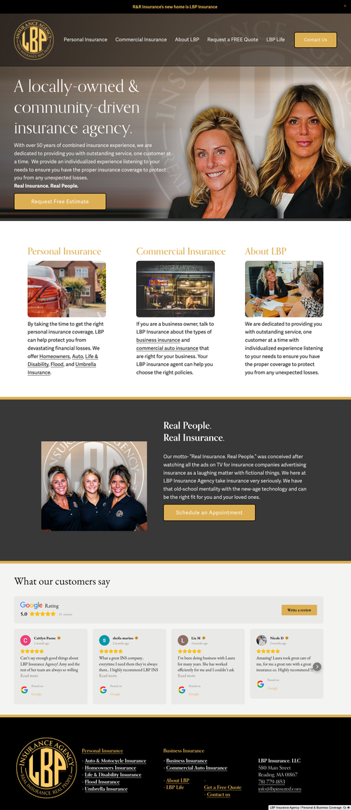 Website homepage screenshot