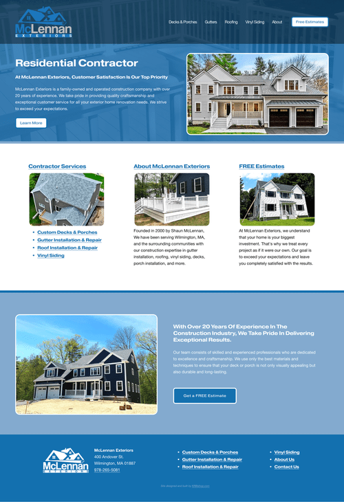 Website homepage screenshot