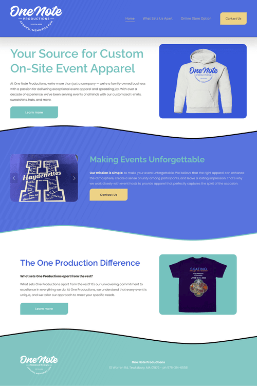 Website homepage screenshot