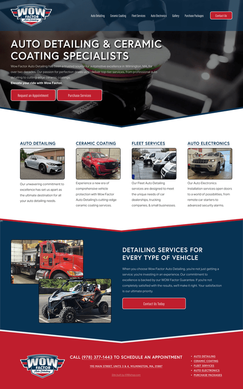 Website homepage screenshot