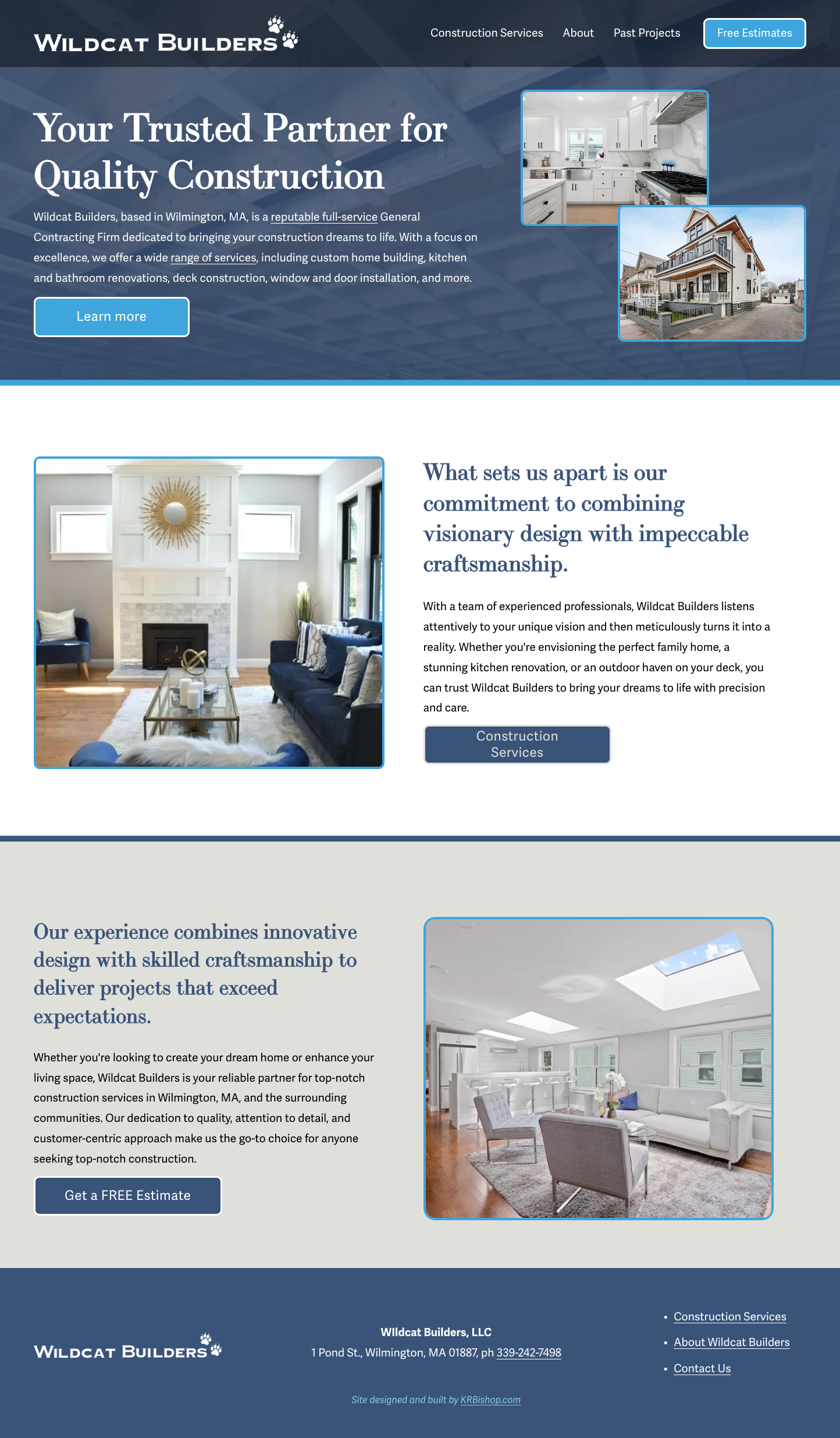 Website homepage screenshot