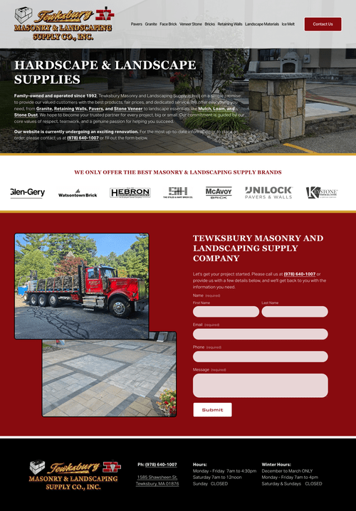 Website homepage screenshot