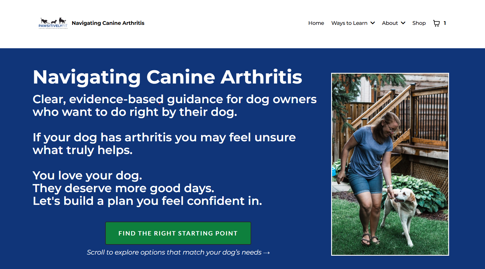 Navigating canine arthritis website Navigating canine arthritis website