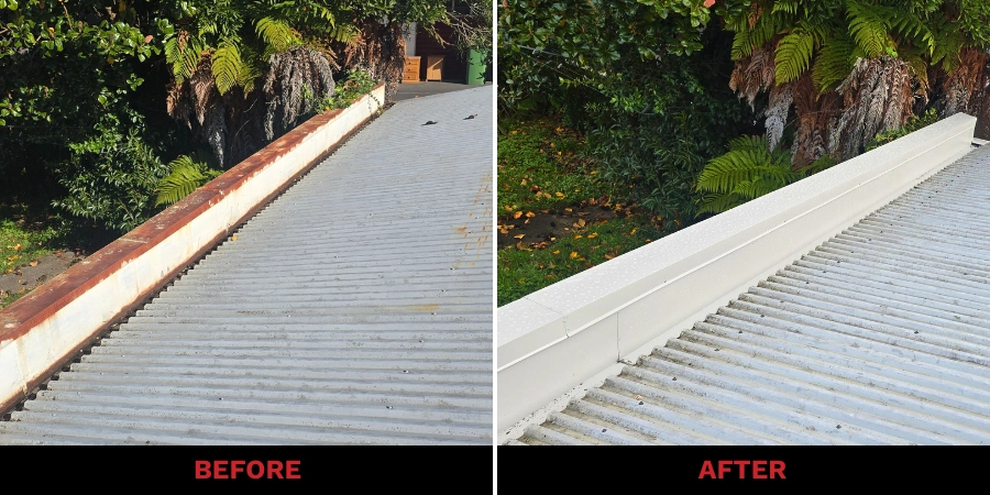 Roof rust treatment and maintenance completed