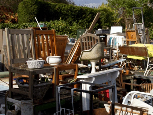 chairs and other furniture in riverdale ready for a pick up