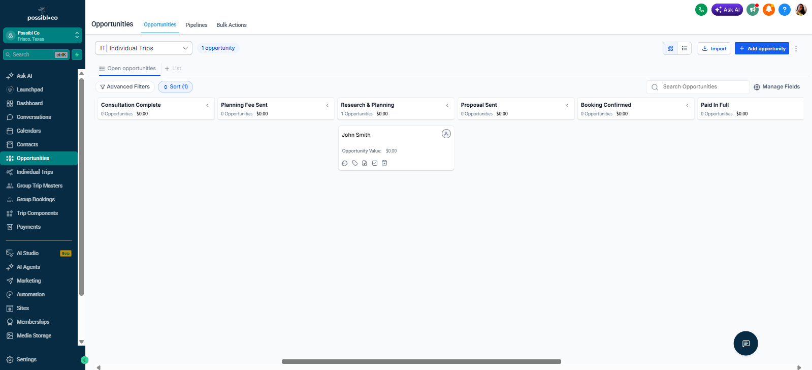 Individual Trip Pipeline