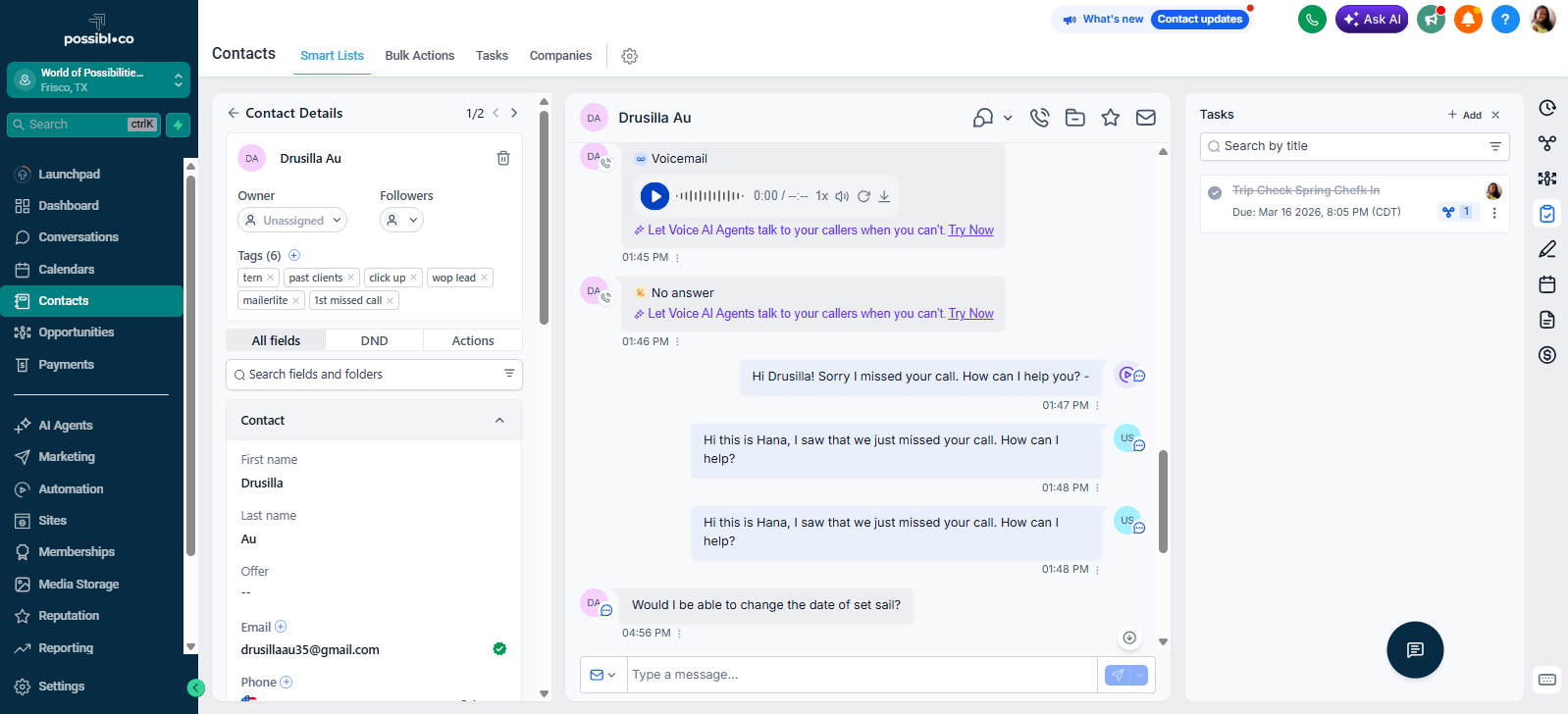 Possibl Universal Inbox Dashboard