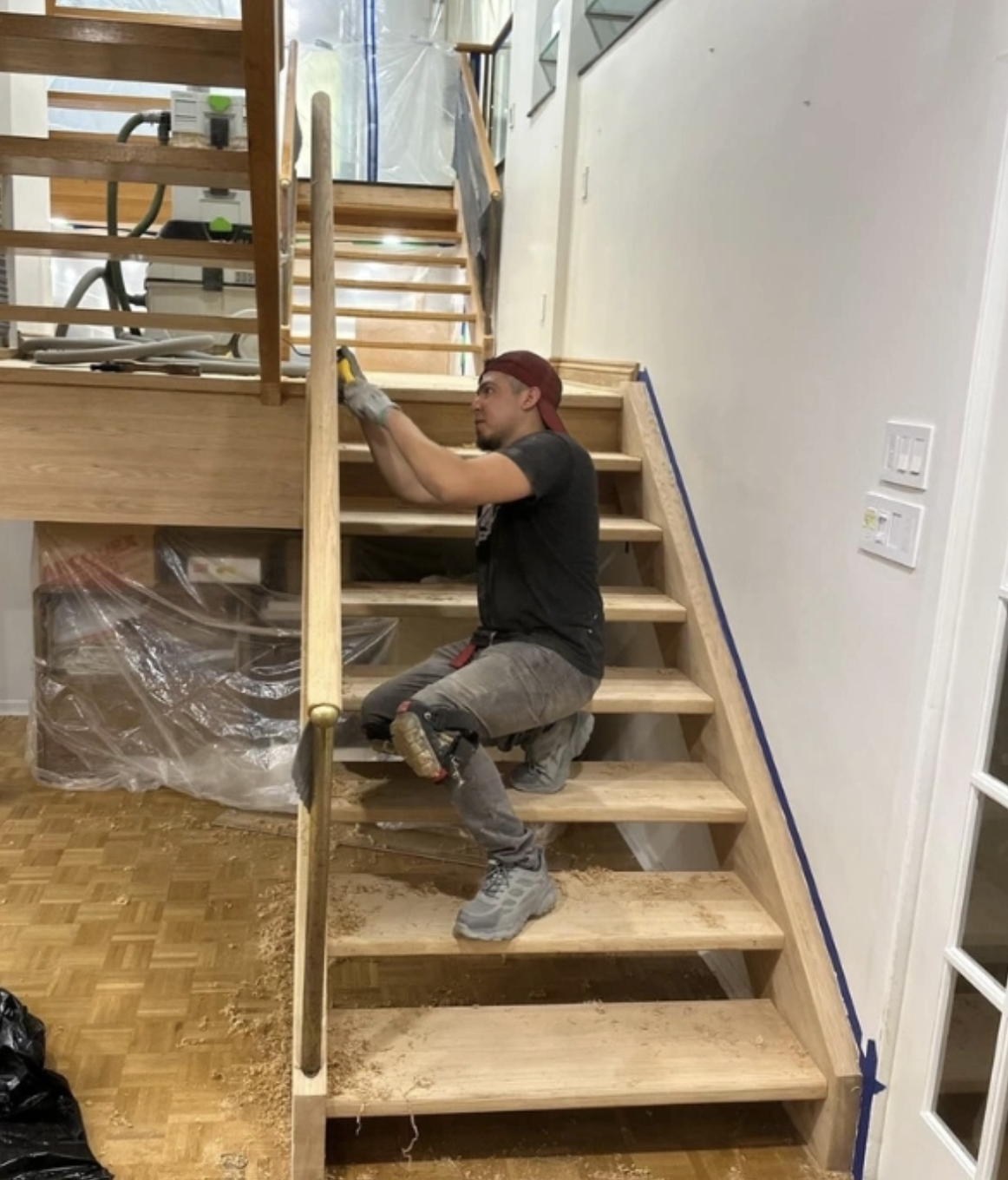 Rénovation d'escalier en bois
