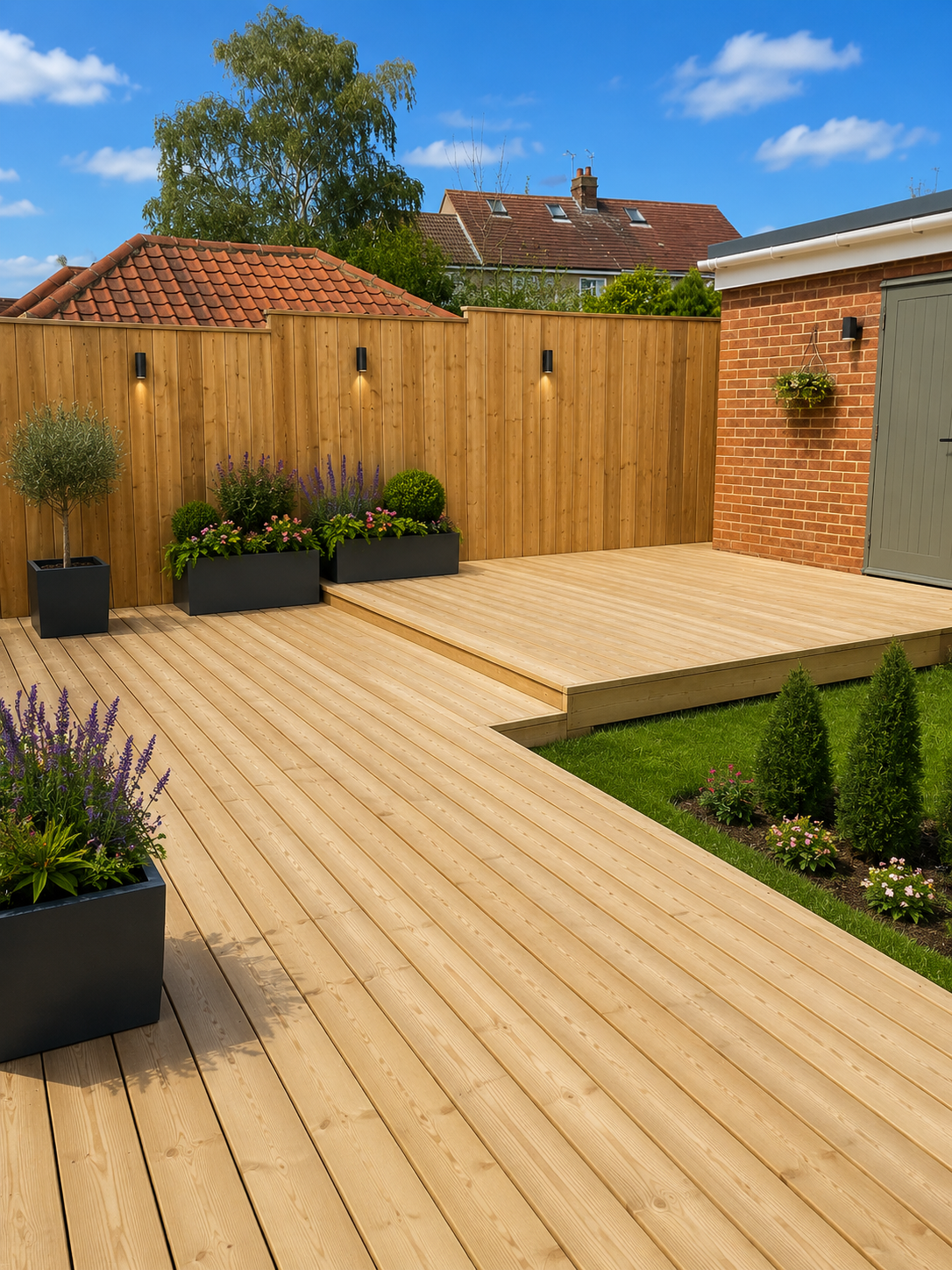 Timber fencing installation