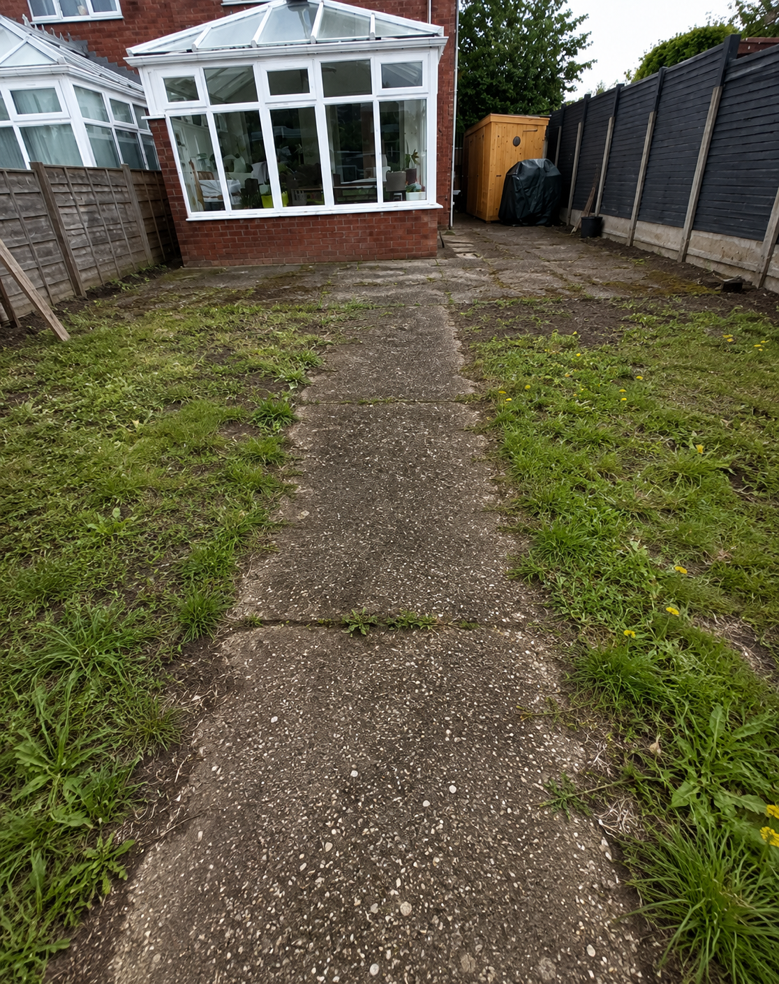 Garden transformation - before