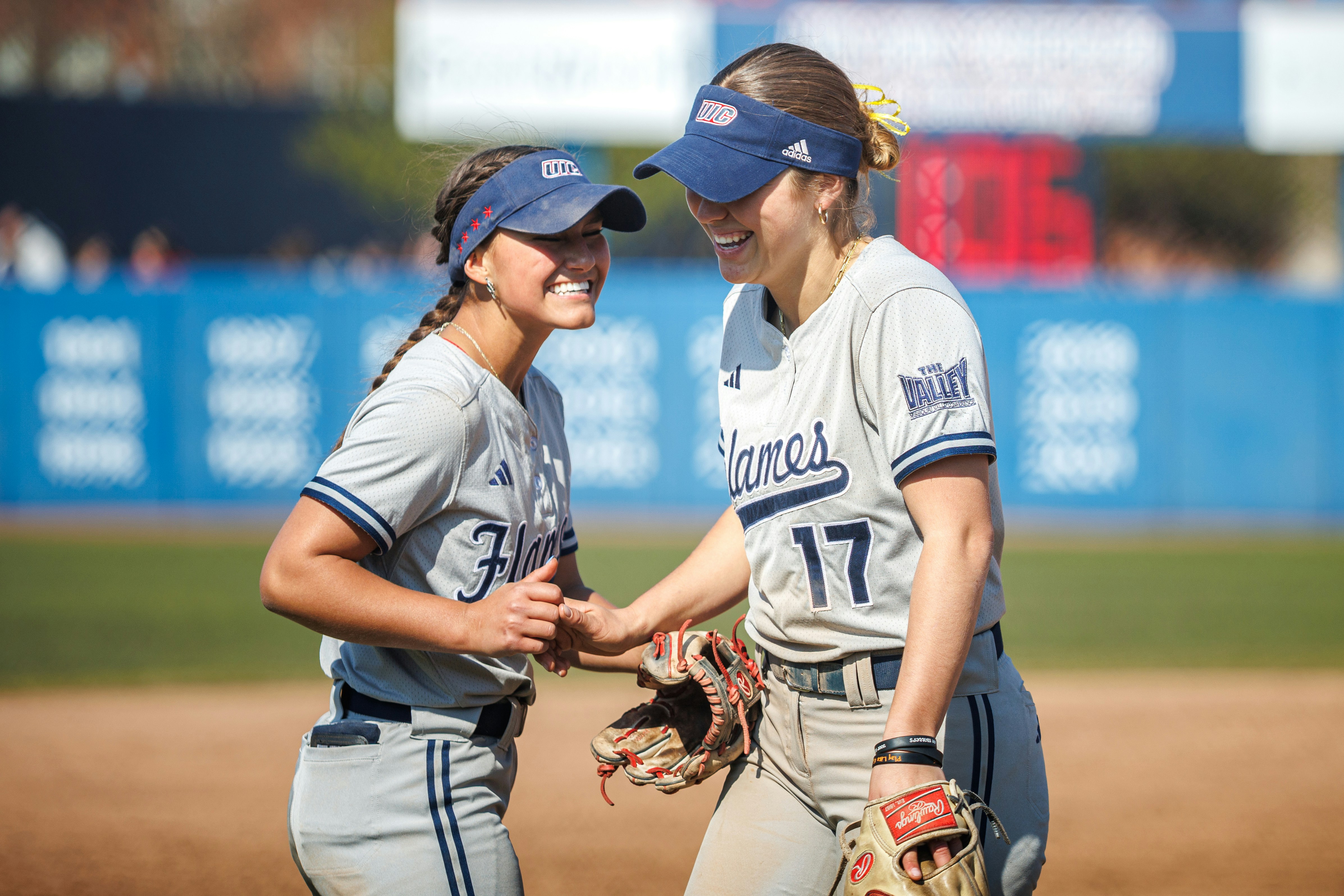 A team of female baseball players