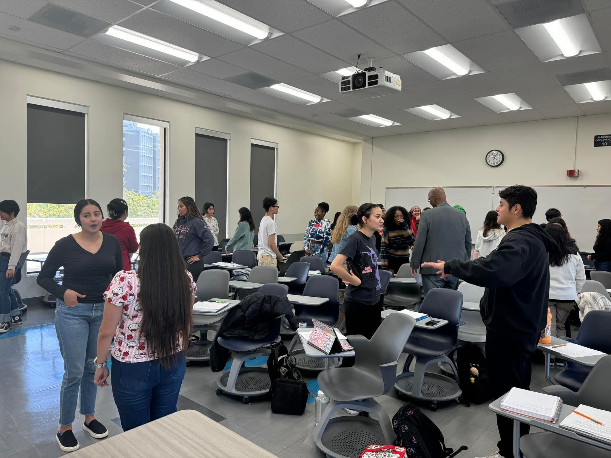 Students and employers participating in experiential leadership and career development
