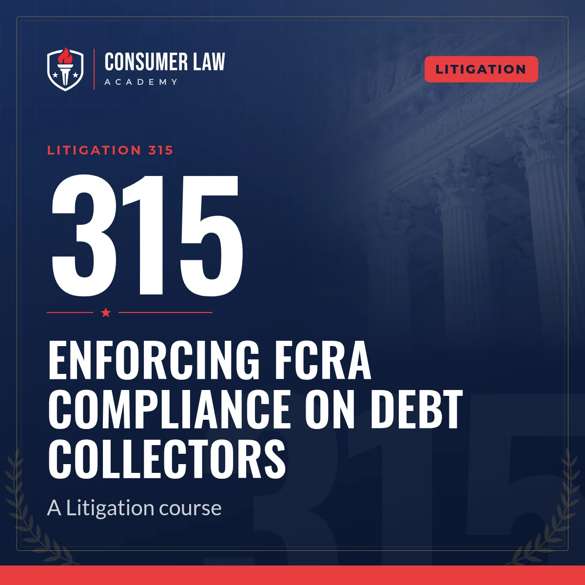 Litigation 315: Enforcing FCRA Compliance on Debt Collectors course cover