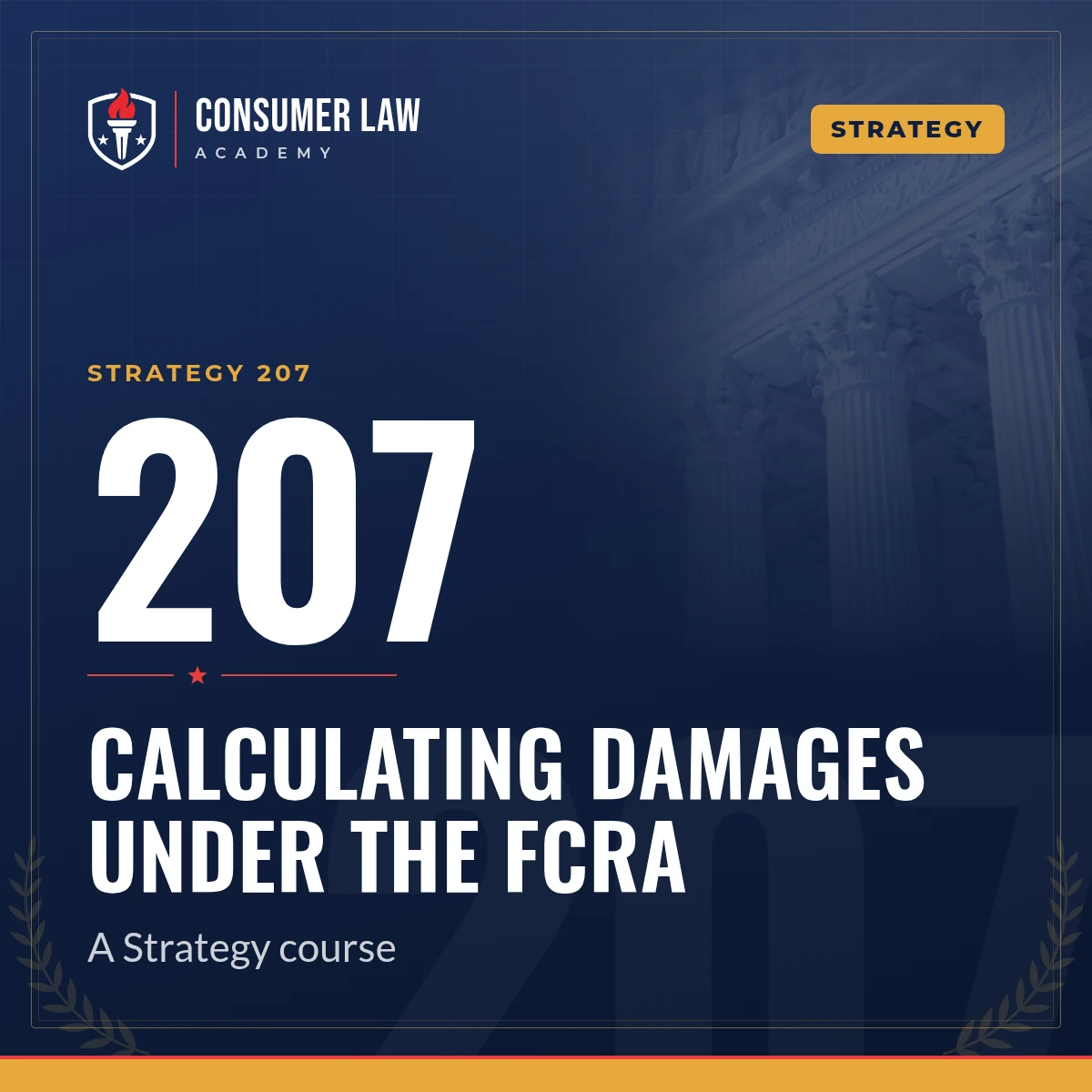 Strategy 207: Calculating Damages Under the FCRA course cover