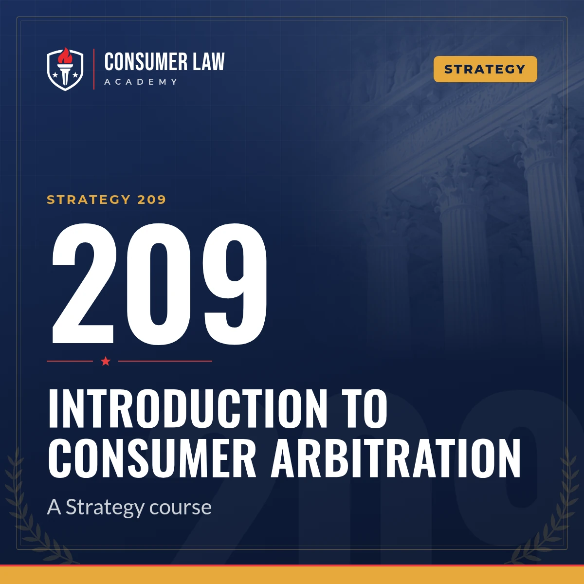 Strategy 209: Introduction to Consumer Arbitration course cover