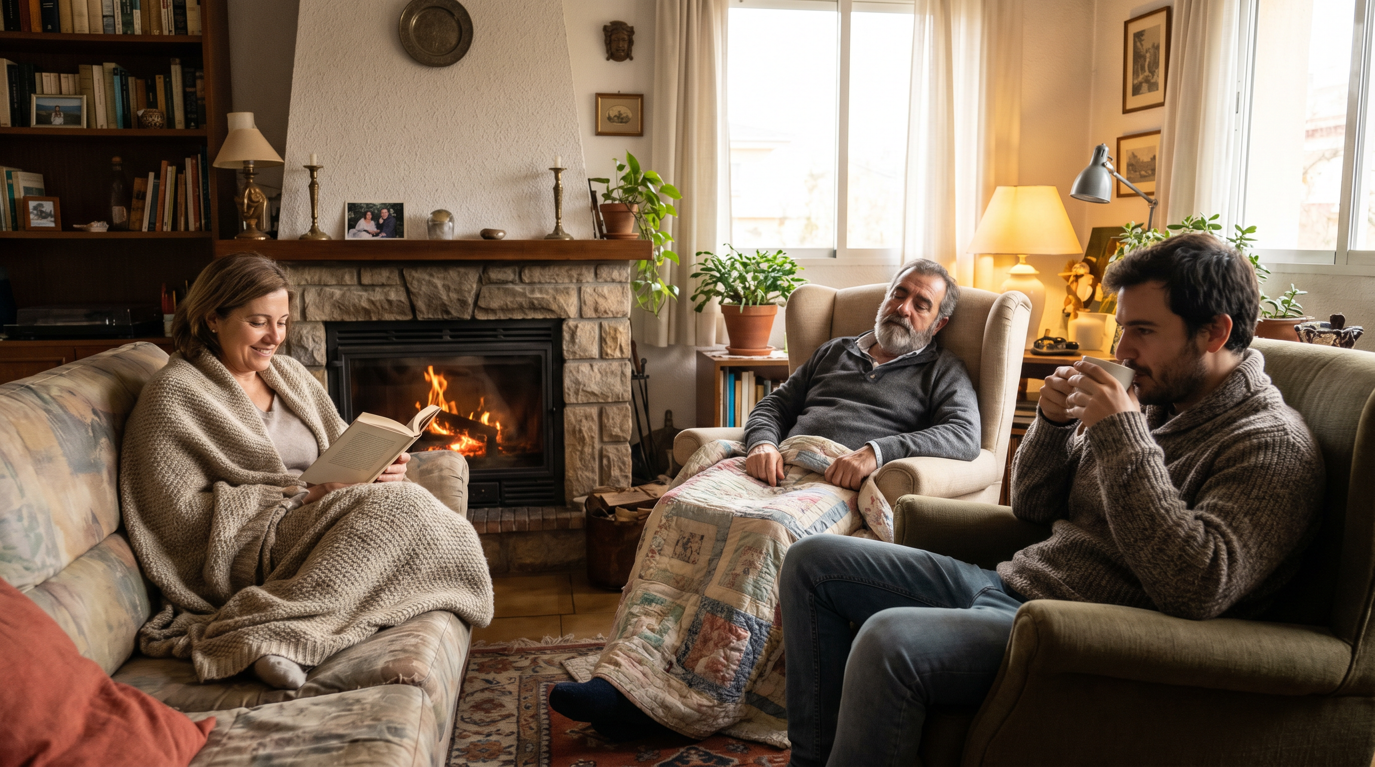 Familia cómoda y cálida tras la intervención de COPRIMSA ENERGÍA