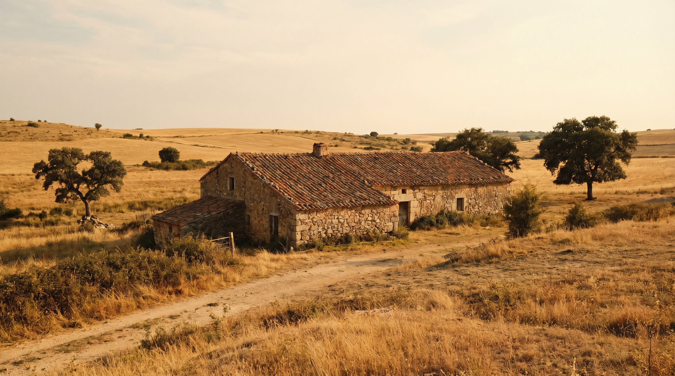 Casa individual en Castilla y León — vivienda rural típica de la región
