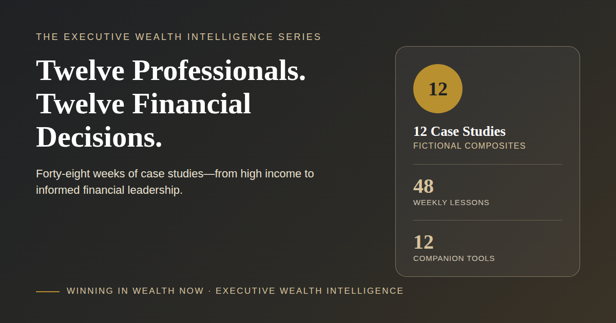 Twelve professionals. Twelve financial decisions. Forty-eight weeks. | Winning In Wealth Now