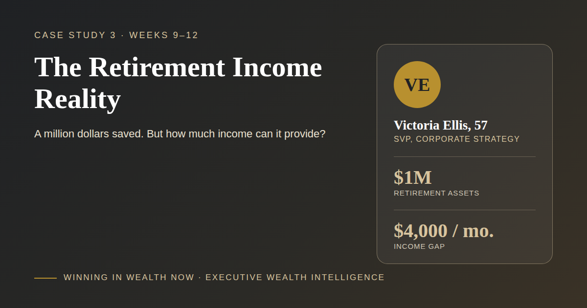 The Retirement Income Reality — Victoria Ellis, 57 | Winning In Wealth Now