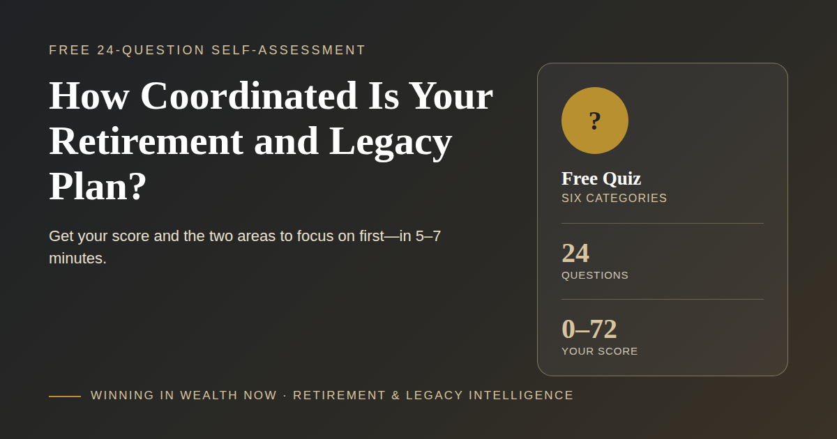 How Coordinated Is Your Retirement and Legacy Plan? | Winning In Wealth Now
